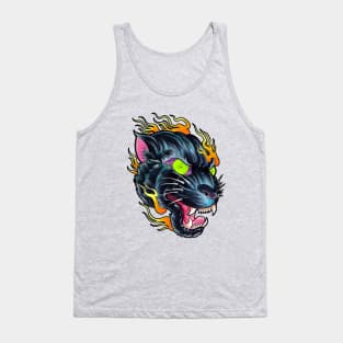 Flaming Panther Tank Top